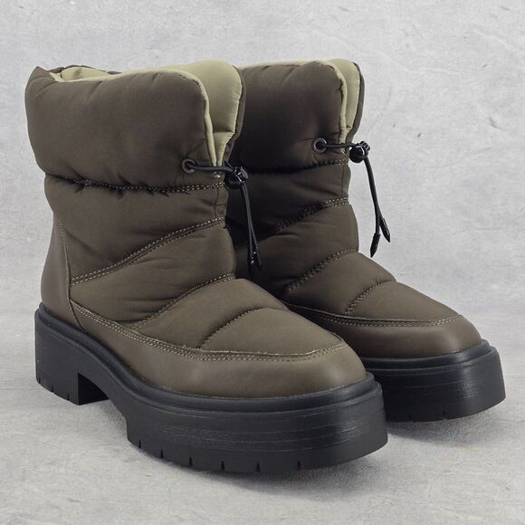 Sam Edelman Lakyn Puffer Boots Alpine Dark‎ Green Women's 7.5 M - Picture 2 of 12